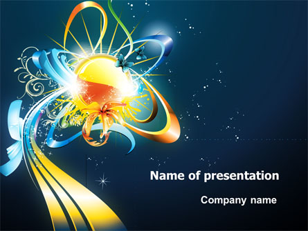 Abstract Flower Design Presentation Template, Master Slide