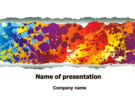 Splattered Paint Presentation Template, Master Slide