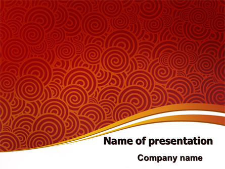 Red Spirals Theme Presentation Template, Master Slide