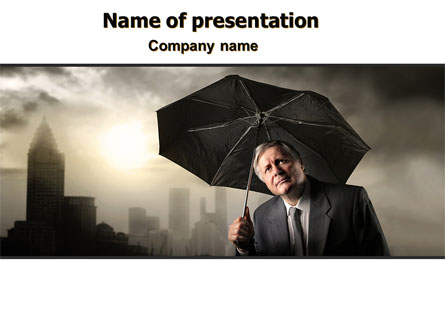 Umbrella Man Presentation Template, Master Slide