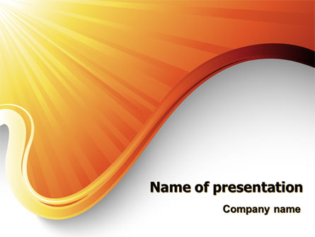 Sun Light Theme Presentation Template, Master Slide