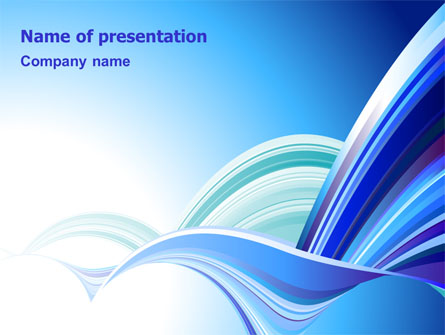 Blue Waves Abstract Presentation Template, Master Slide