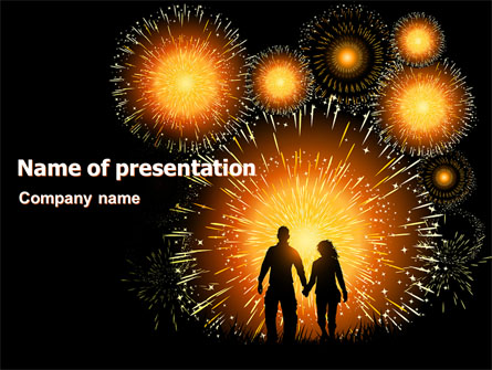 Beautiful Fireworks Presentation Template, Master Slide