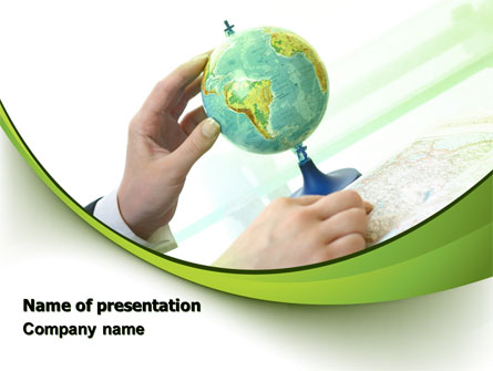 Terrestrial Globe And Map Presentation Template, Master Slide
