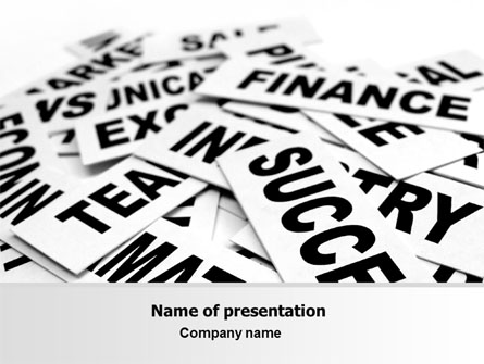 Business Words Presentation Template, Master Slide