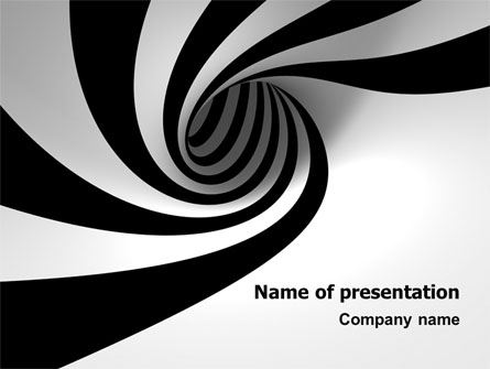 Balck And White Vortex Presentation Template, Master Slide