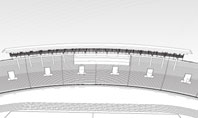 Football Stadium In Light Gray Colors Presentation Template