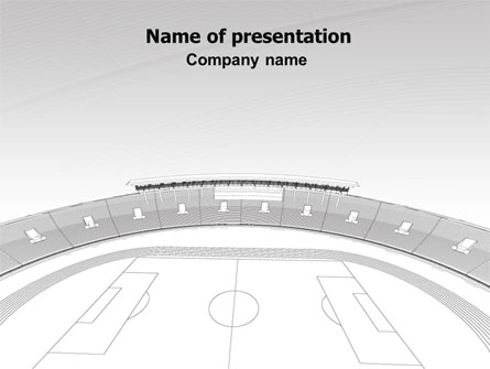 Football Stadium In Light Gray Colors Presentation Template, Master Slide