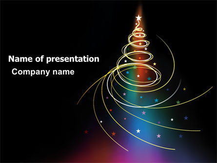 Christmas Tree Design Presentation Template, Master Slide