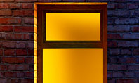 Yellow Window On The Brick Wall Presentation Template