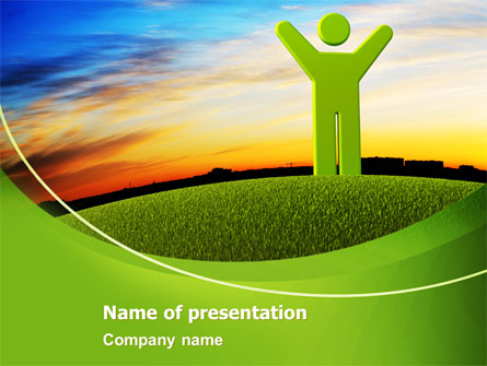 Green Man Presentation Template, Master Slide