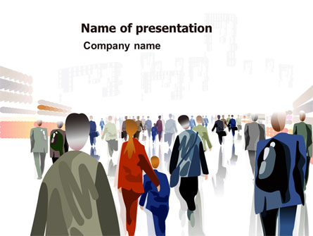 Crowded Place Presentation Template, Master Slide