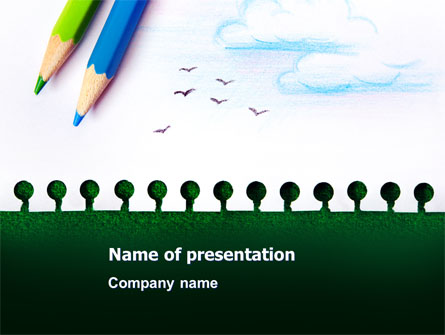 Drawing Notepad Presentation Template, Master Slide