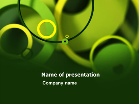 Abstract Green Circles Presentation Template, Master Slide