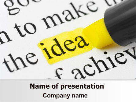 Highlighted Idea Presentation Template, Master Slide