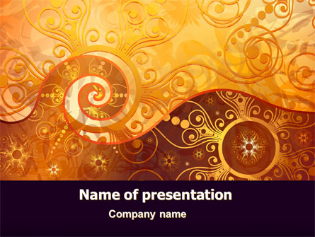 Yellow Ornaments Theme Presentation Template, Master Slide