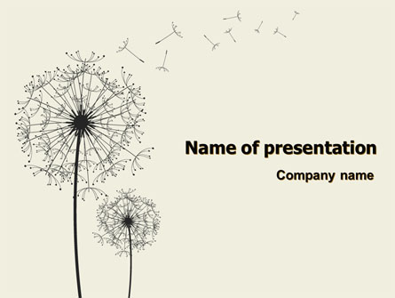 Dandelion Clock Presentation Template, Master Slide