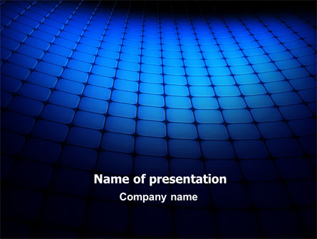 Blue Grid Surface Presentation Template, Master Slide