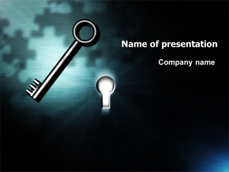 Key and Keyhole Presentation Template, Master Slide