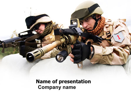 Soldiers In Iraq Presentation Template, Master Slide