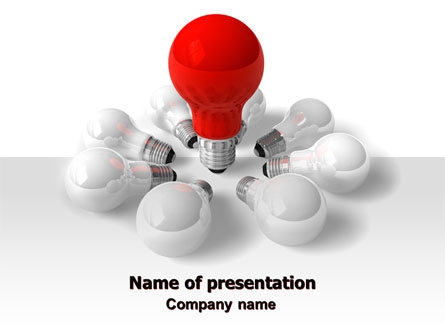 Red Bulb Presentation Template, Master Slide