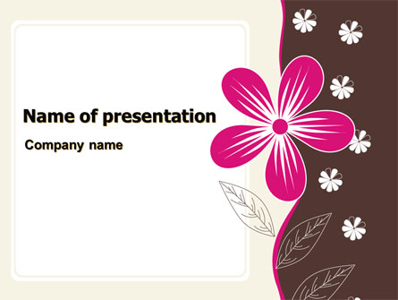 Fuchsia Flower Presentation Template, Master Slide