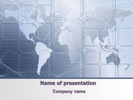 World Communication Routes Presentation Template, Master Slide