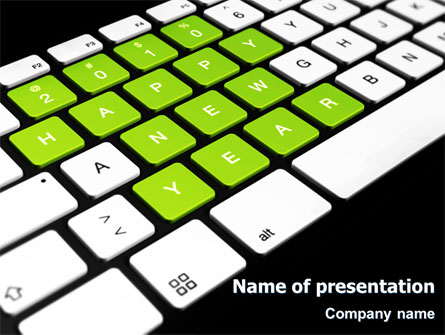 New Year Keyboard Presentation Template, Master Slide