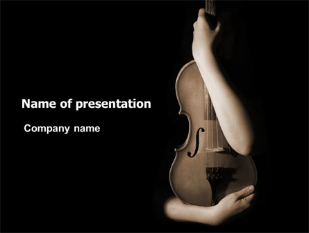 Violin In Lady's Hands Presentation Template, Master Slide