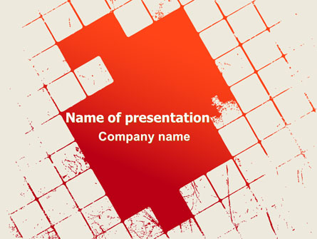 Red Squared Presentation Template, Master Slide