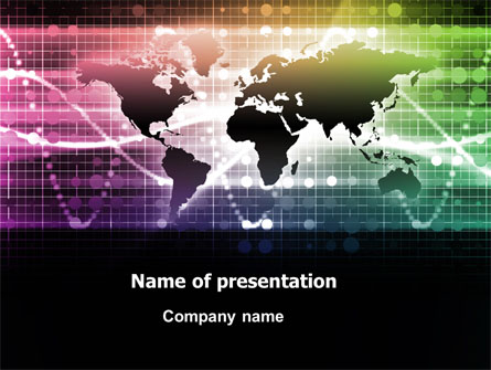 Glowing World Map Presentation Template, Master Slide