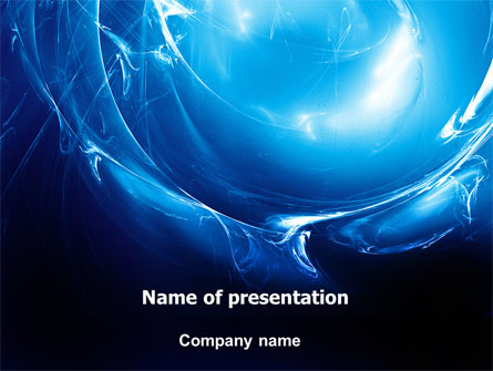 Blue Smoky Circles Presentation Template, Master Slide