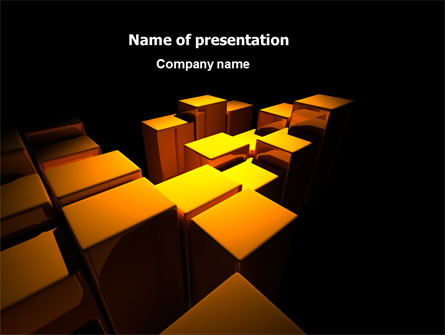 Gold Boxes Presentation Template, Master Slide