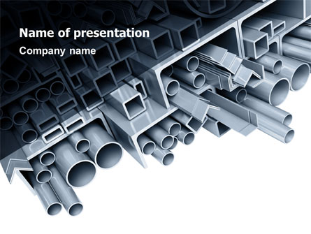 Steel Pipes Presentation Template, Master Slide