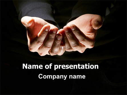 Cupped Hands Presentation Template, Master Slide