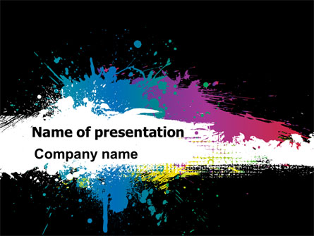 Paint Stains Presentation Template, Master Slide