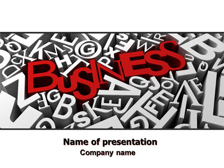 Business Typography Presentation Template, Master Slide