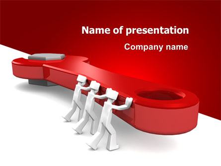 Red Wrench Presentation Template, Master Slide