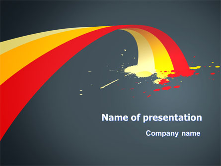 Yellow Red Stripes Presentation Template, Master Slide