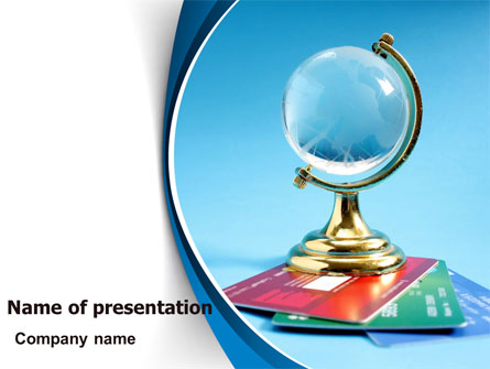 Crystal Globe At The Plastic Cards Presentation Template, Master Slide