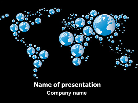 Bubble World Map Presentation Template, Master Slide