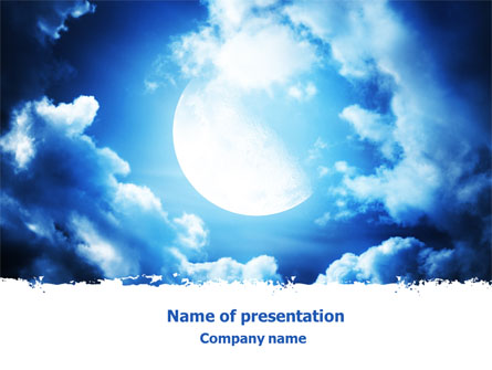 Full Moon In The Clouds Presentation Template, Master Slide