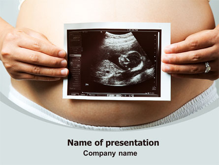 Ultrasound Portrait Of Baby Presentation Template, Master Slide