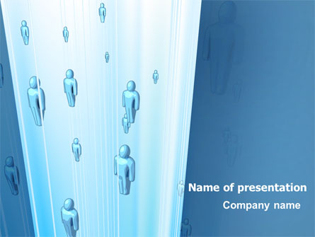 Blue People Abstract Free Presentation Template, Master Slide