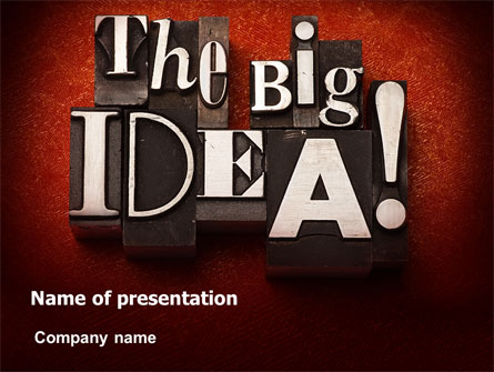 The Big Idea Presentation Template, Master Slide