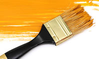 Yellow Paint Brush Presentation Template