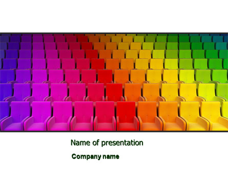 Spectrum Colored Chairs Presentation Template, Master Slide