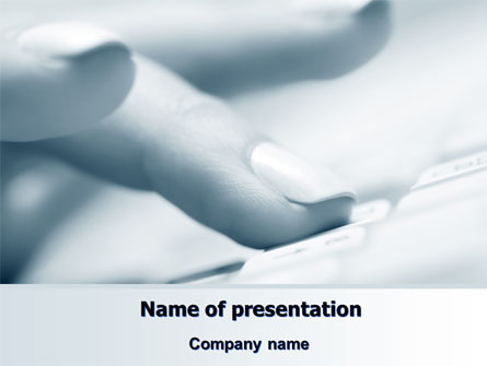 Press Key Presentation Template, Master Slide