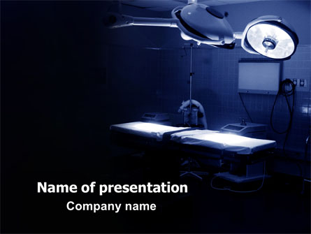 Operation Room In Dark Blue Presentation Template, Master Slide