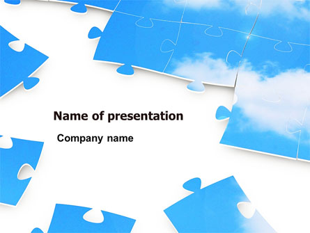 Sky Puzzle Presentation Template, Master Slide